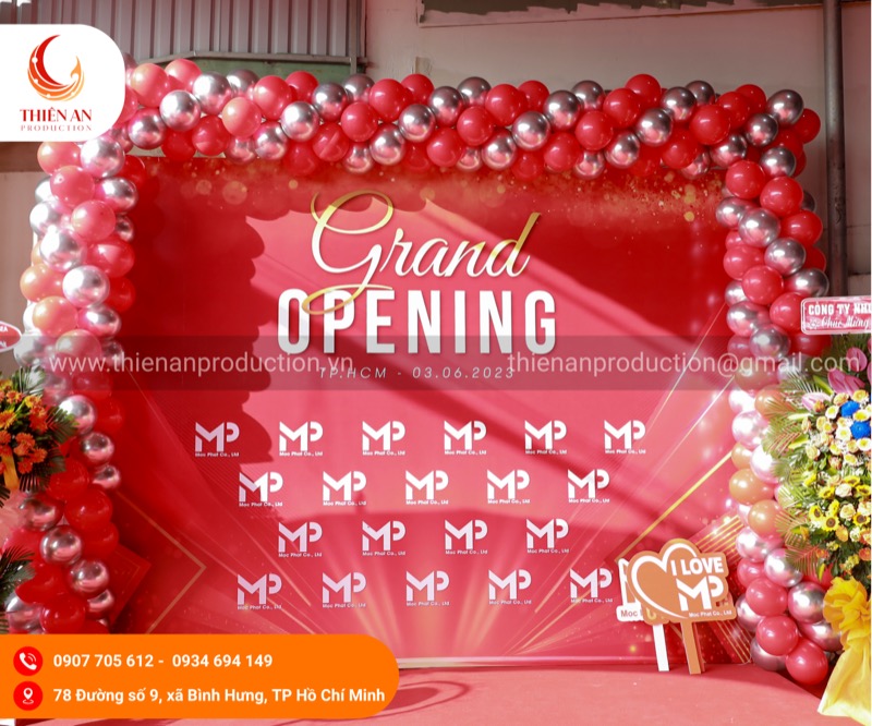 Backdrop LED mica formex chữ nổi 3D