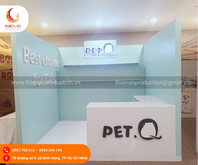Thi công booth trưng bày sản phẩm Thiên An Production